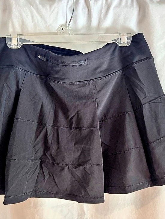 lululemon athletica Dresses & Skirts - lululemon Pace Rival Skirt Black Size 12 Tall Long Tennis Golf Skort